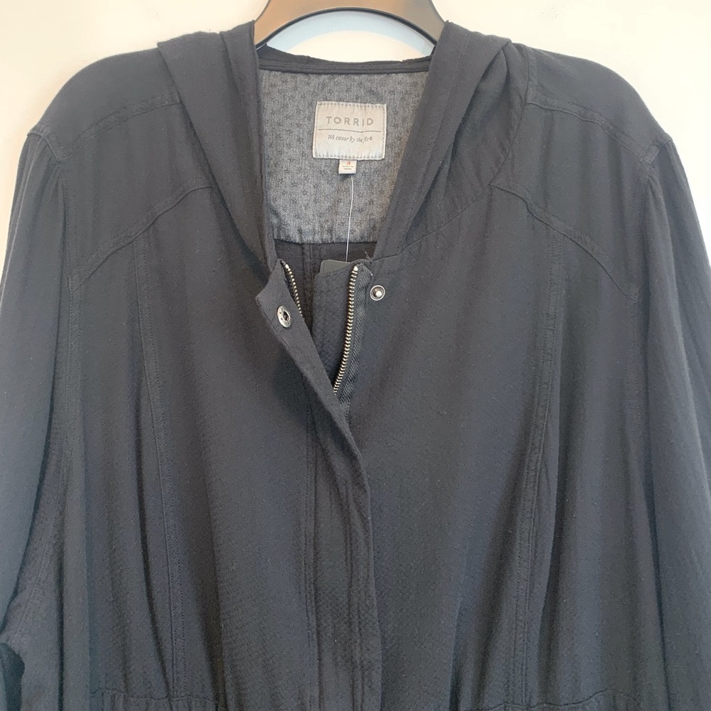 Torrid Anorak Hooded BLACK Chore Utility Jacket 4X - Picture 5 of 11
